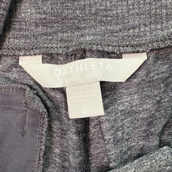 Athleta Venice Joggers Women’s Gray Ribbed Waist Tapered Cuff Lounge Pants Small - Picture 4 of 13